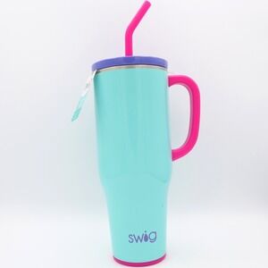 Swig Life Insulated Stainless Steel Mega Mug 40 oz w/ Handle & Straw Hot & Cold